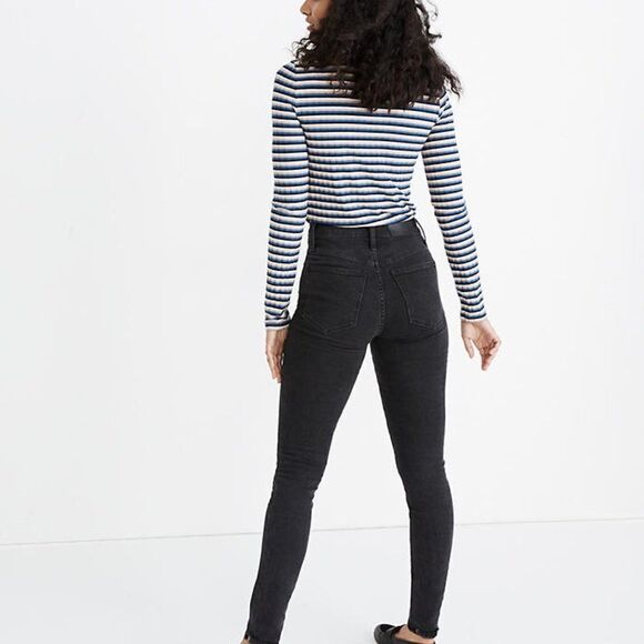 Madewell 9" High Rise Skinny Exposed Button Front Jeans Size 28T - Picture 6 of 15
